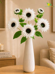Artificial Sunflower Stick | White | 78 cm | Set of 2