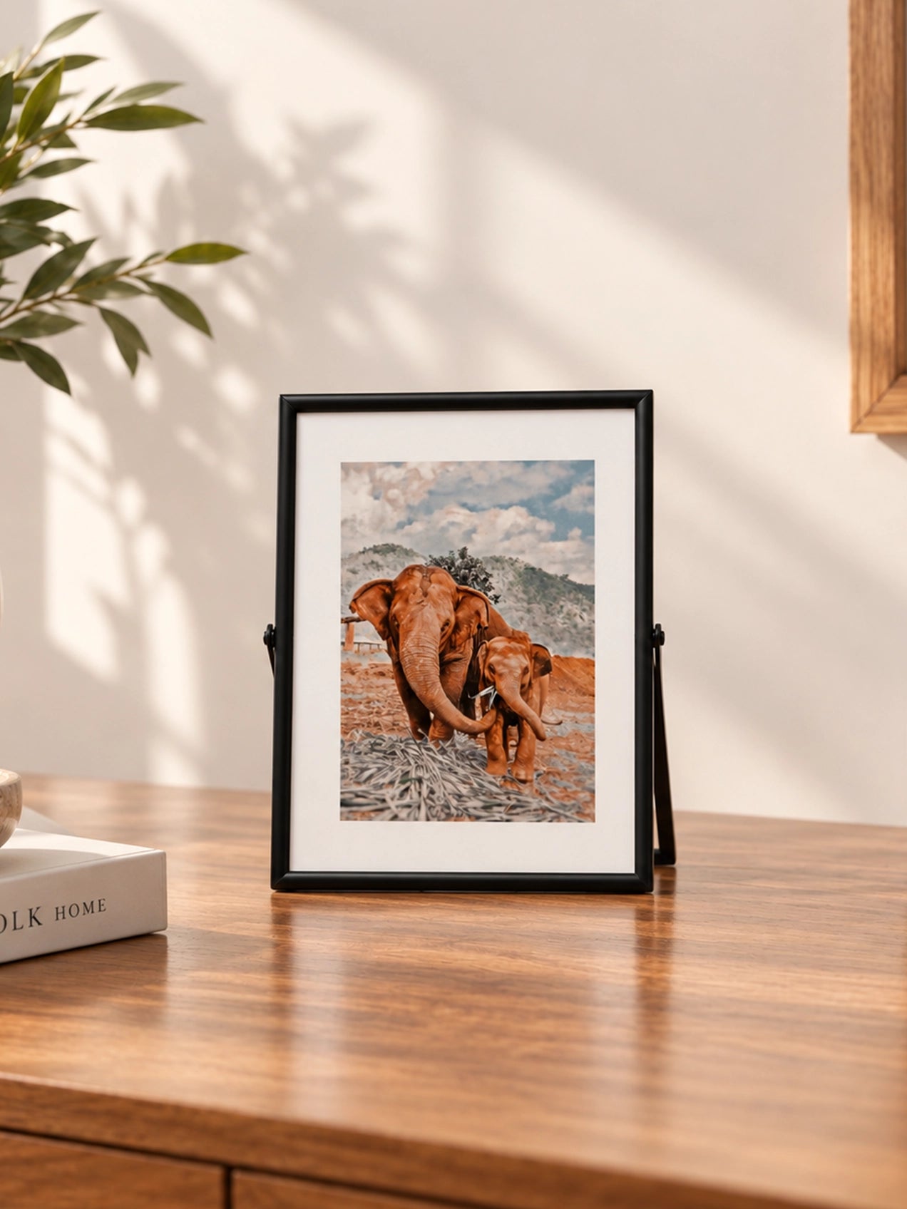 Elephant Metal Photo Frame | 20 cm