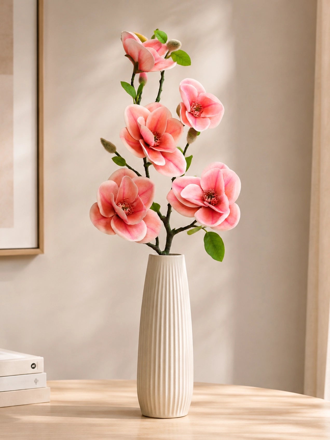 Magnolia Flower Stick | Pink | 72 cm