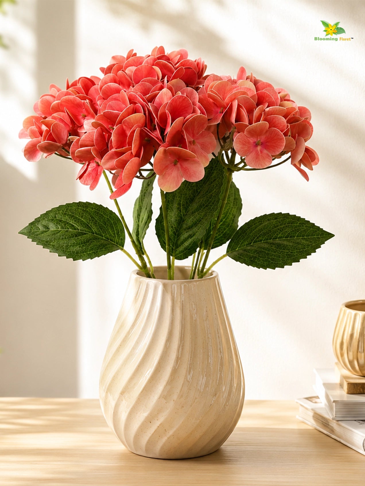 Artificial Hydrangea Flower Bunch | Pink | 42 cm