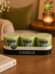 Jasmine Scented Pillar Candles | 5 cm | Set of 1, 3 Pcs