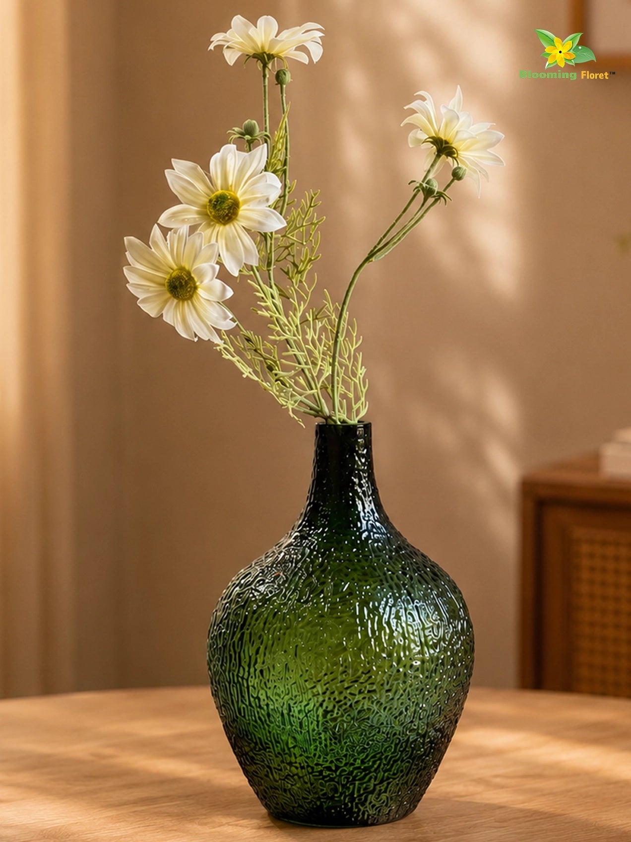 Faux Gerbera Flower Stick | White | 60 cm