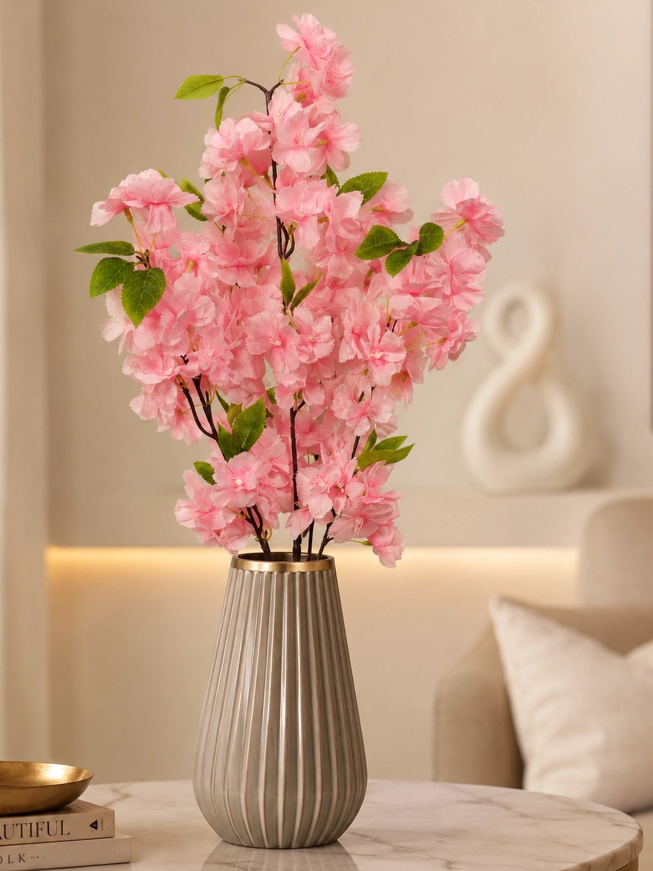 Cherry Blossom Flower Bunch | Light Pink | 65 cm