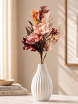 Dried Rose & Fall Leaves Bunch - Peach