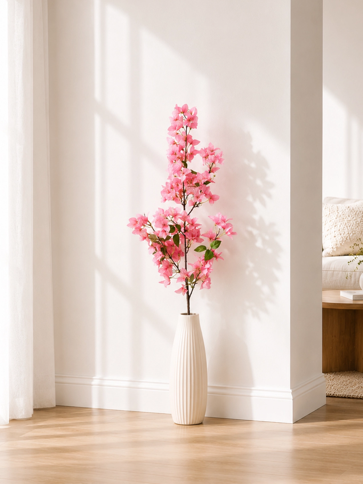 Artificial Bougainvillea Stick | Light Pink | 135 cm