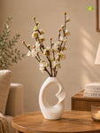 Artificial Plum Blossom Flower Stick | White | 60 cm | Set of 2