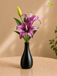 Artificial Lily Flower Stick | Purple | 35 cm