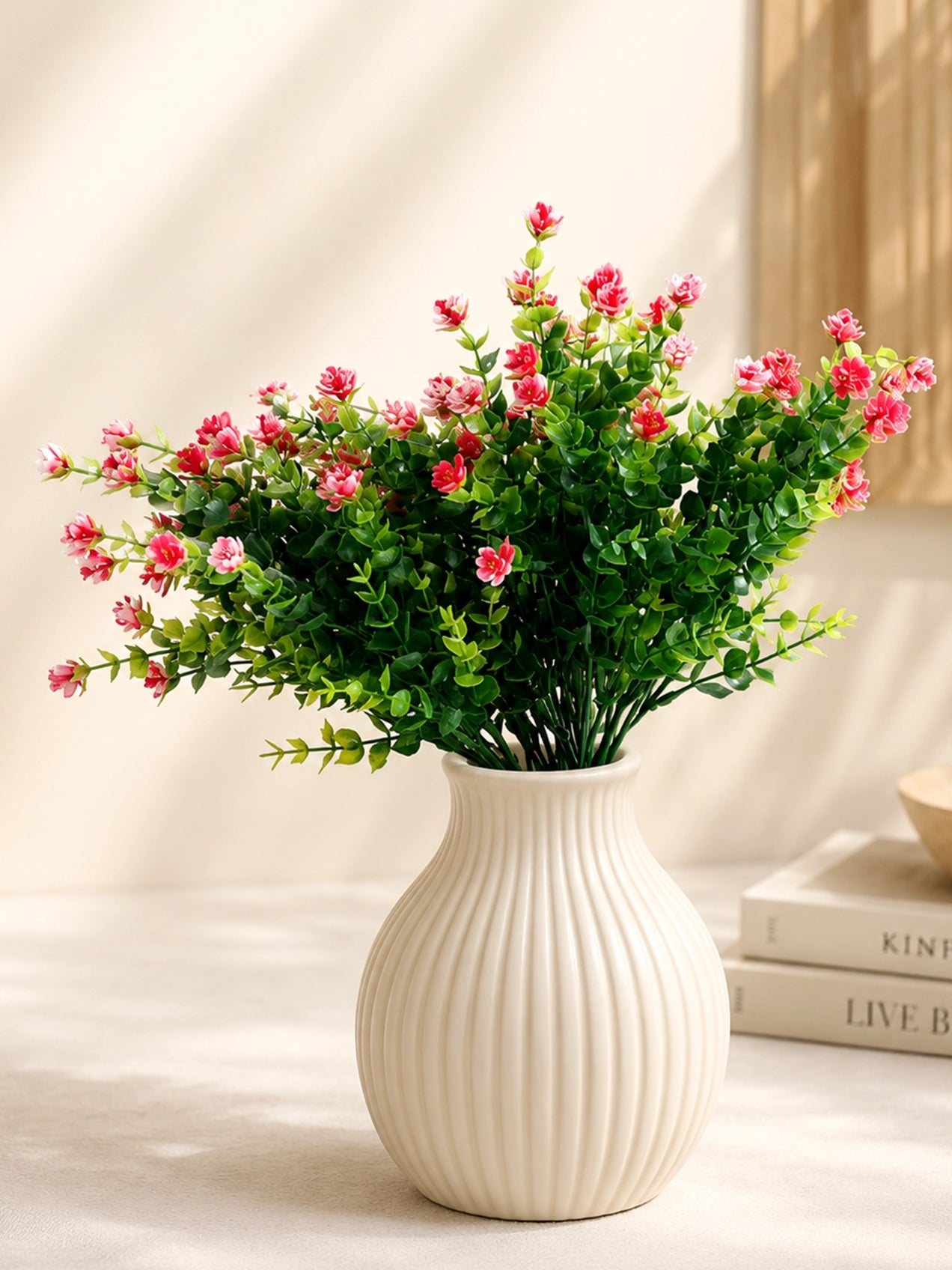 Artificial Kalanchoe Flower Bunch | Red | 33 cm
