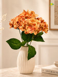 Artificial Hydrangea Flower Bunch | Light Brown | 42 cm