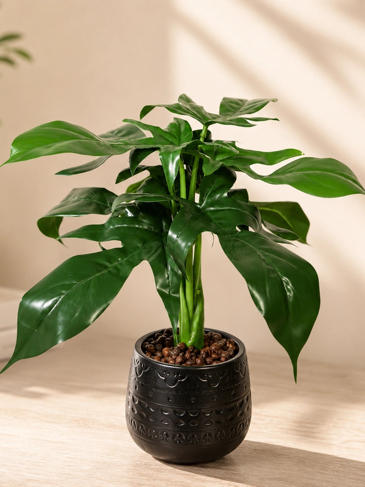 Artificial Tabletop Plant | Green | 25 cm | Ceramic Pot