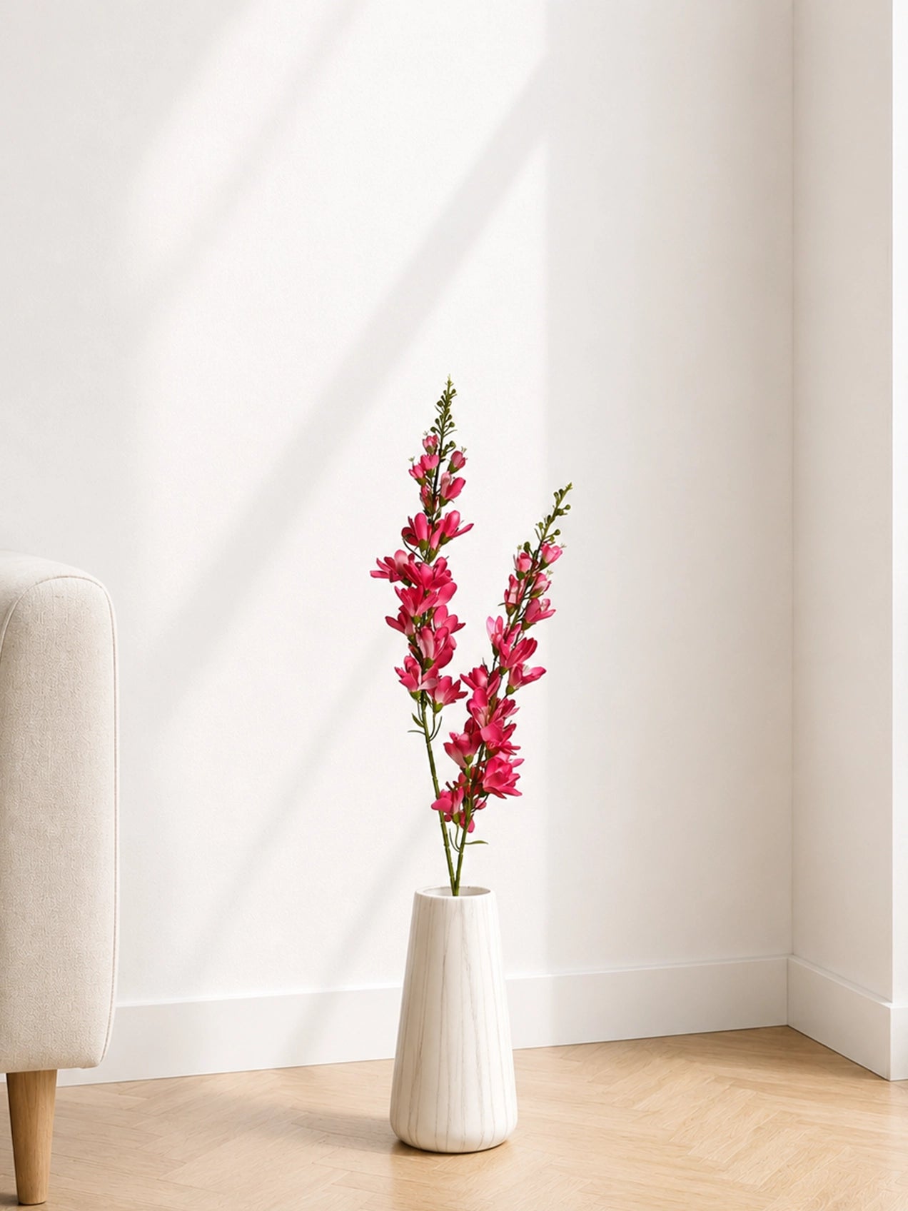 Artificial Orchid Flower Stick | Pink | 106 cm