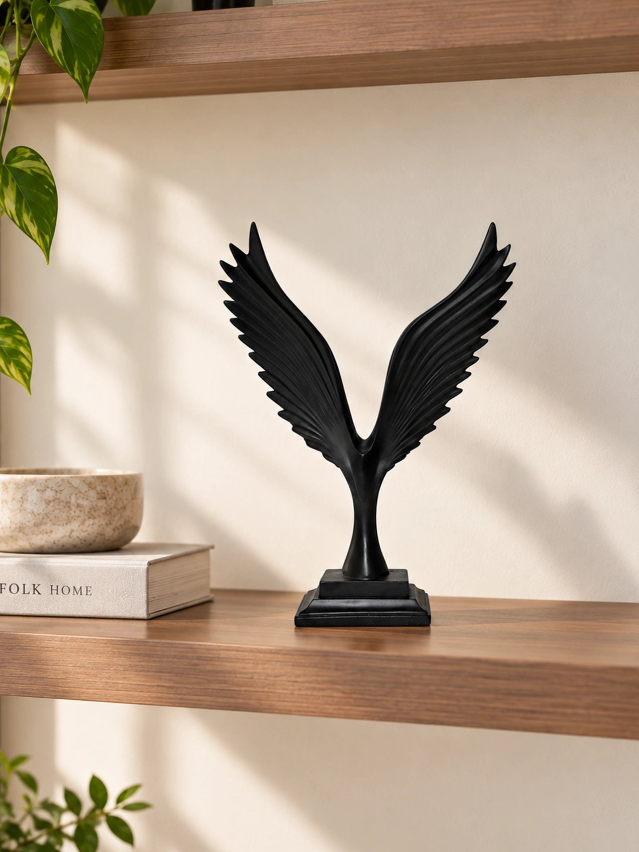 Ascendancy Roc Winged Sculpture | Black | 31 cm