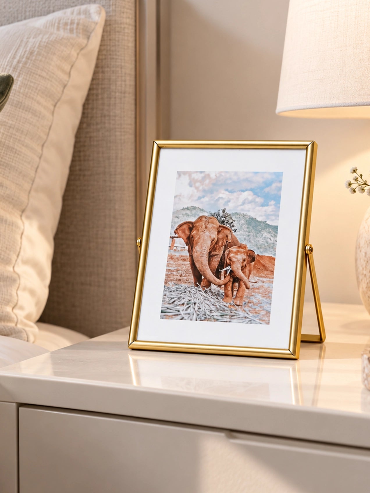 Elephant Metal Photo Frame | 20 cm