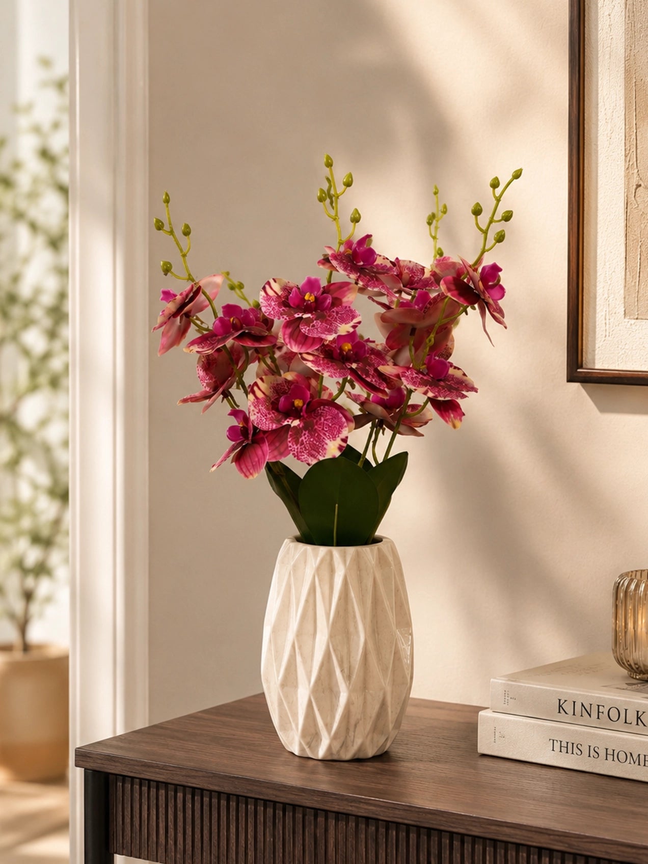 Orchid Bunch | Dark Pink | 44 cm