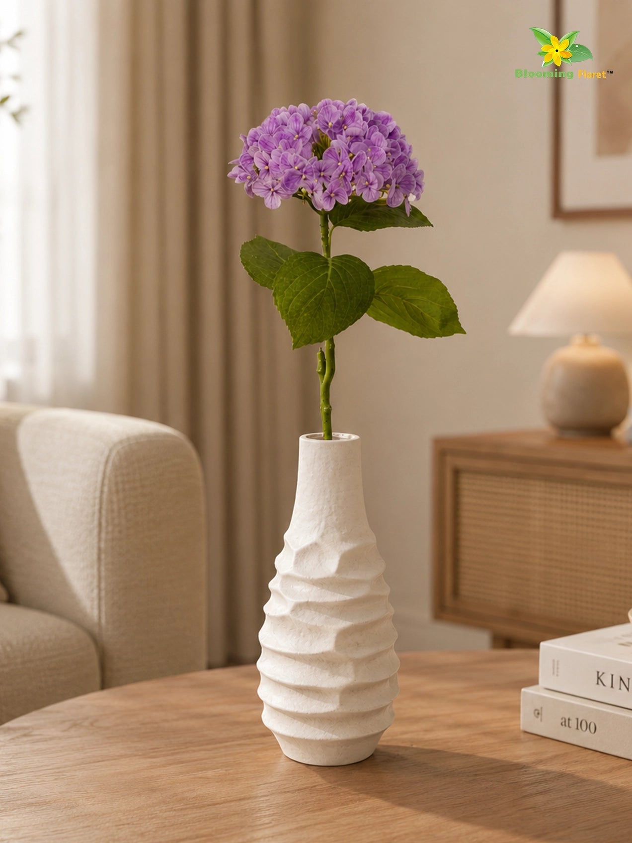 Hydrangea Flower Stick | Lavender | 63 cm