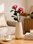 Artificial Magnolia Flower Branch | Dark Red | 76 cm