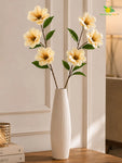 Magnolia Flower Stick | White & Yellow | 95 cm | Set of 2