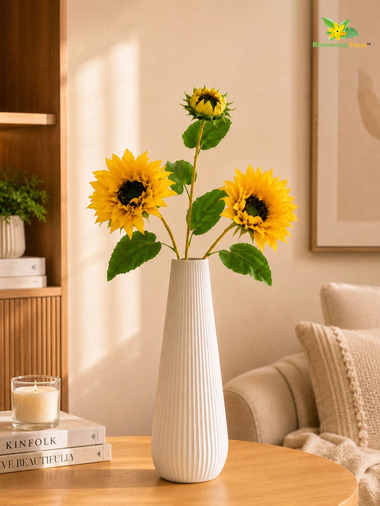 Artificial Sunflower Stick | Yellow | 78 cm