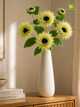 Artificial Sunflower Stick | Green | 78 cm | Set of 2