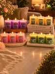 Mix Scented Pillar Candles | 5 cm | Set of 4, 12 Pcs