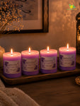 French Scented Pillar Candle | 8 cm | Set of 4