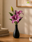 Artificial Lily Flower Stick | Purple | 35 cm