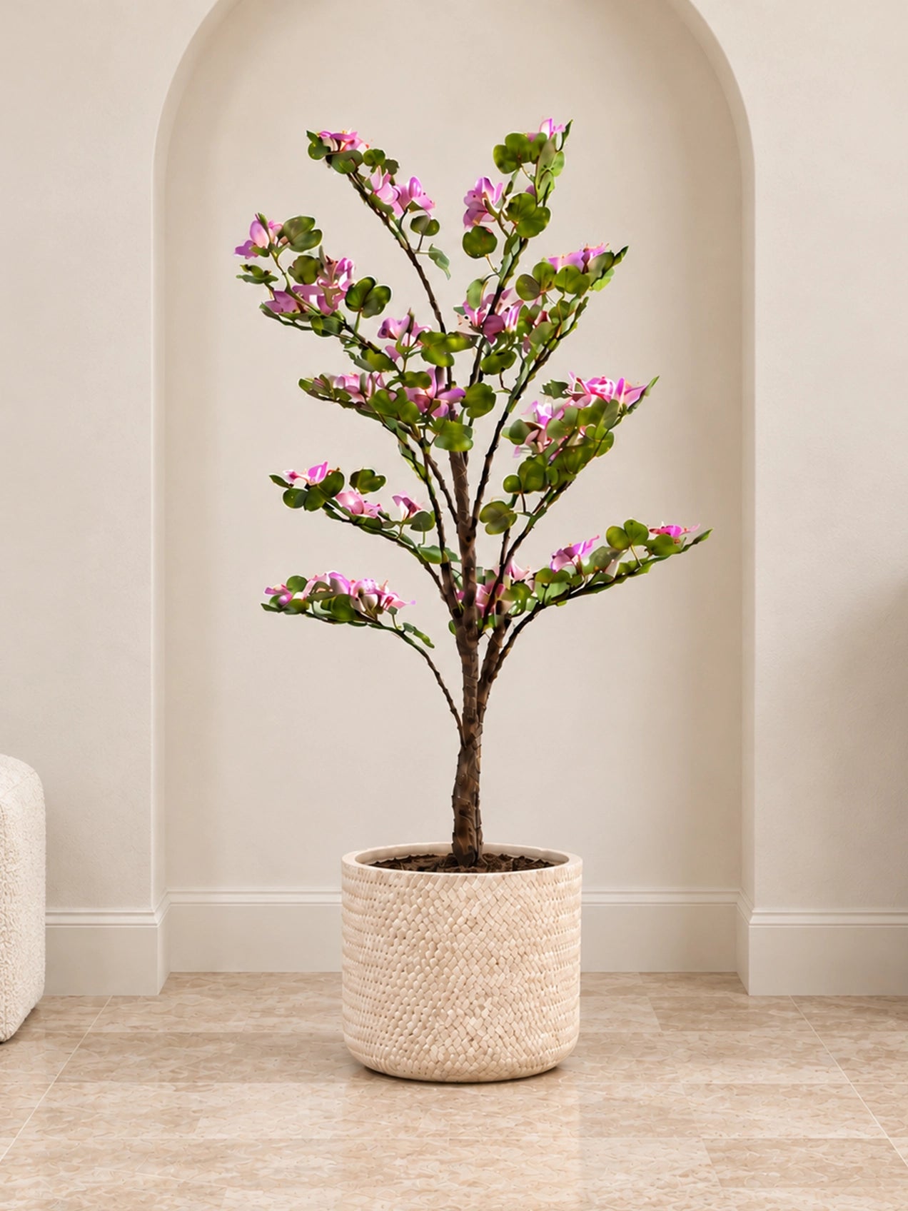 Artificial Bauhinia Plant | Pink Flowers | 160 cm | With Basic Pot