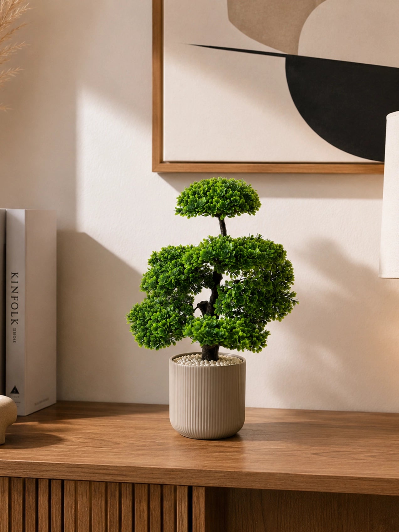 Bonsai Plant | 43 cm | Small Leaves | With Black Pot