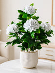Artificial Hydrangea Flower Bunch | White | 72 cm