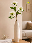 Magnolia Flower Stick | White, Green | 95 cm