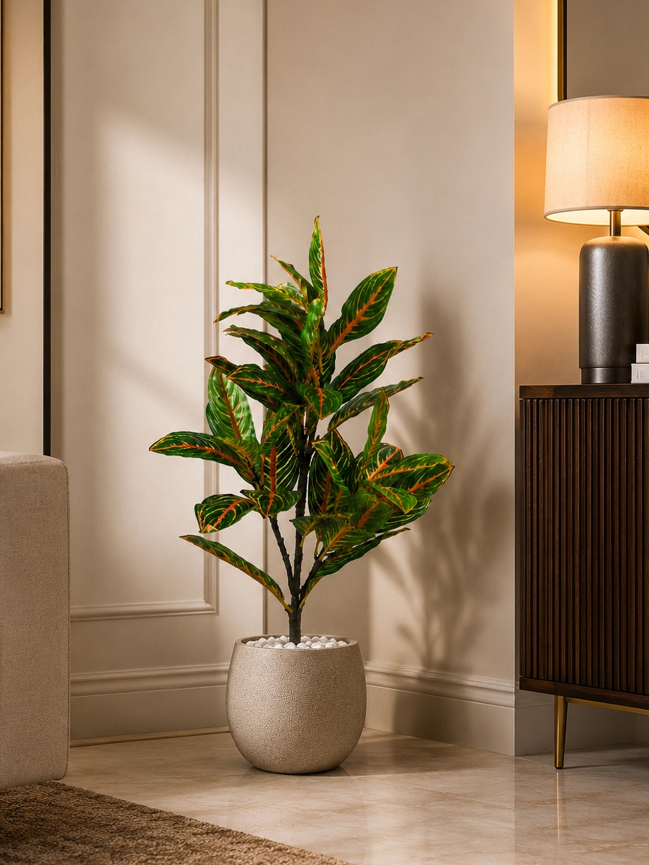 Artificial Aglaonema Plant | 66 cm | 43 Leaves