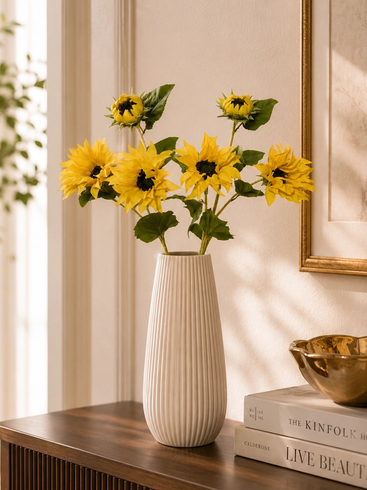 Artificial Sunflower Stick | Yellow | 78 cm | Set of 2
