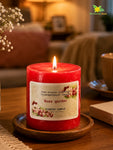 Rose Garden Scented Pillar Candle | 8 cm | Set of 1