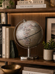 Silver Globe | Plain Silver Stand | 19 cm
