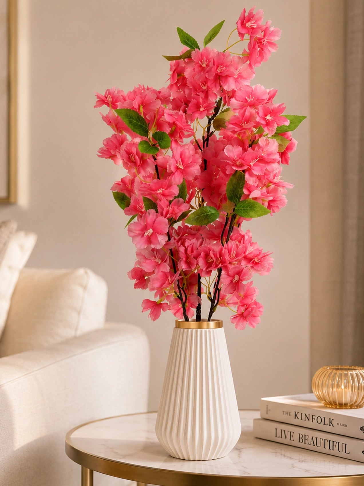 Cherry Blossom Flower Bunch | Pink | 65 cm