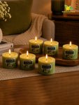 Jasmine Scented Pillar Candles | 5 cm | Set of 2, 6 Pcs