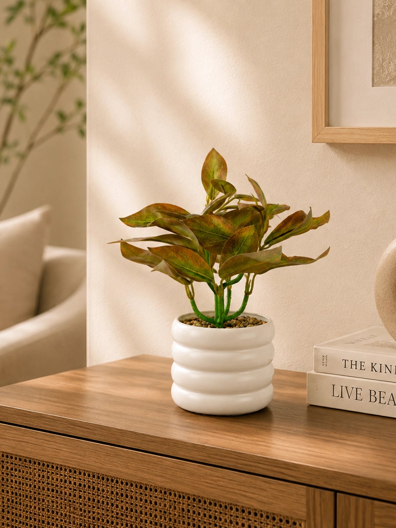Artificial Tabletop Plant | Light Green | 22 cm