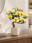 Mini Magnolia Flower Tree | Green | 52 cm
