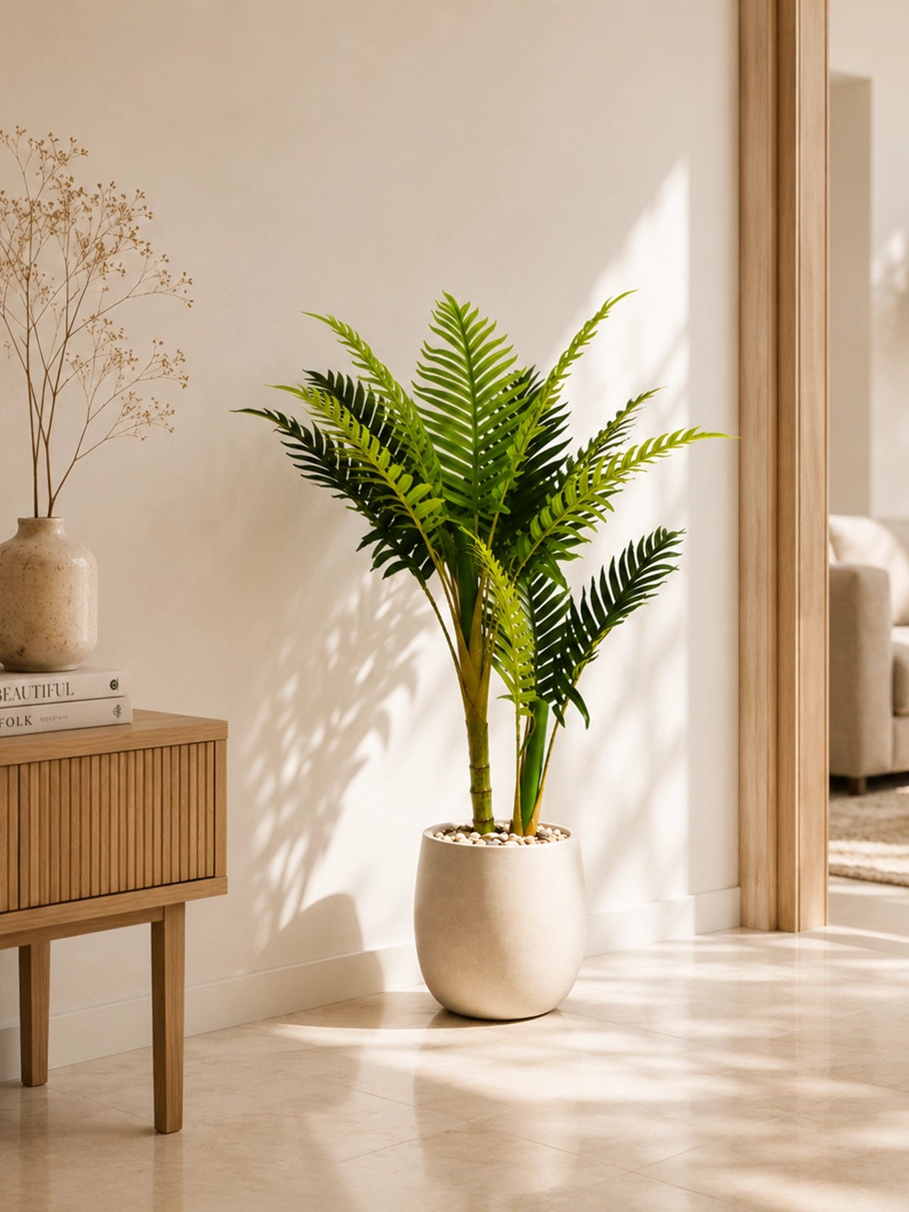 Artificial Areca Palm | 90 cm | 2 Poles | 12 Leaves