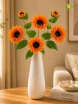 Artificial Sunflower Stick | Orange | 78 cm | Set of 2