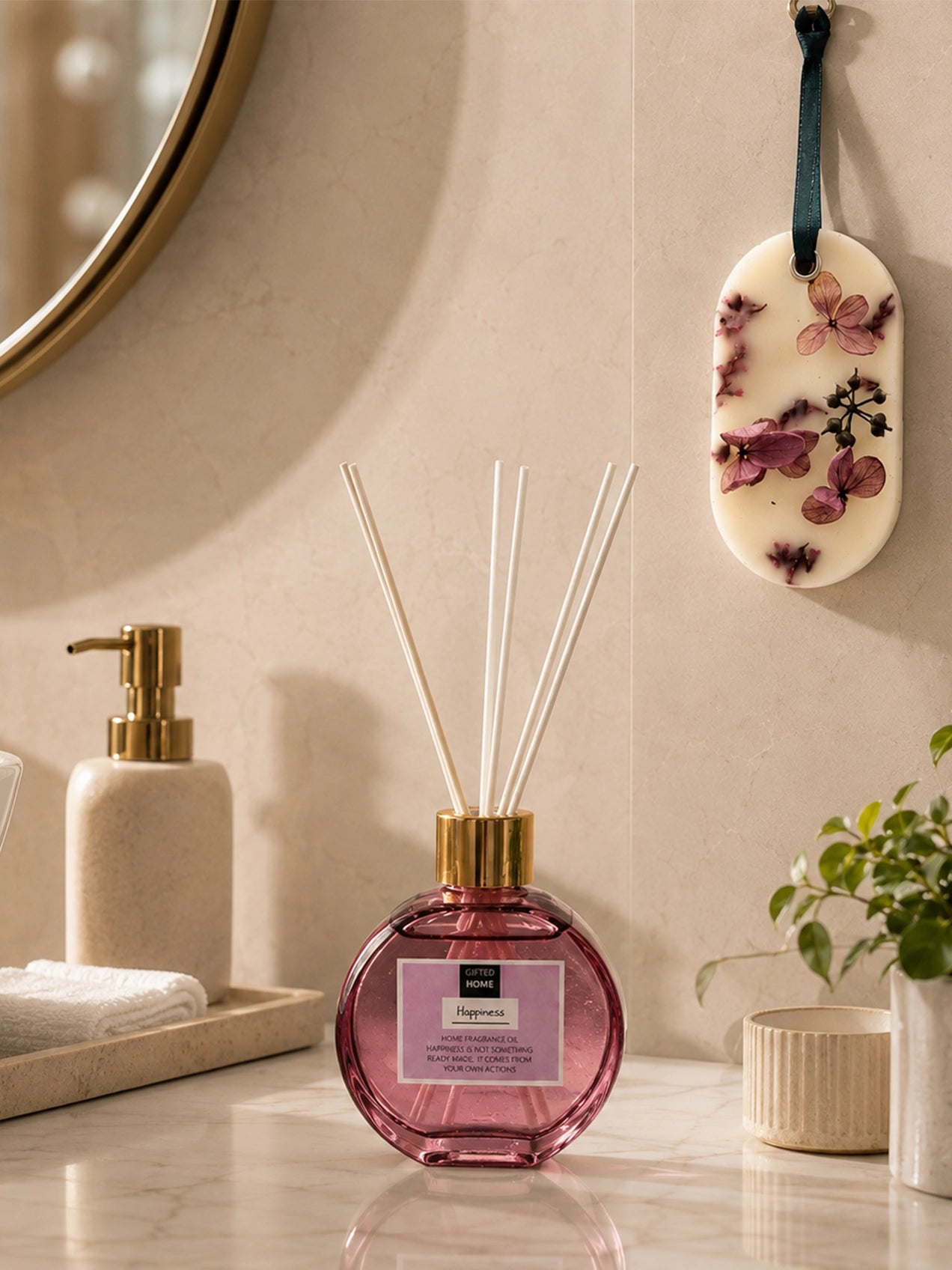 Reed Diffuser with Purple Lily Stick