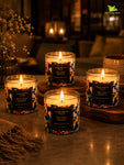 Scented Candle Glass Jar | Sea Salt | 6 cm | Set of 4