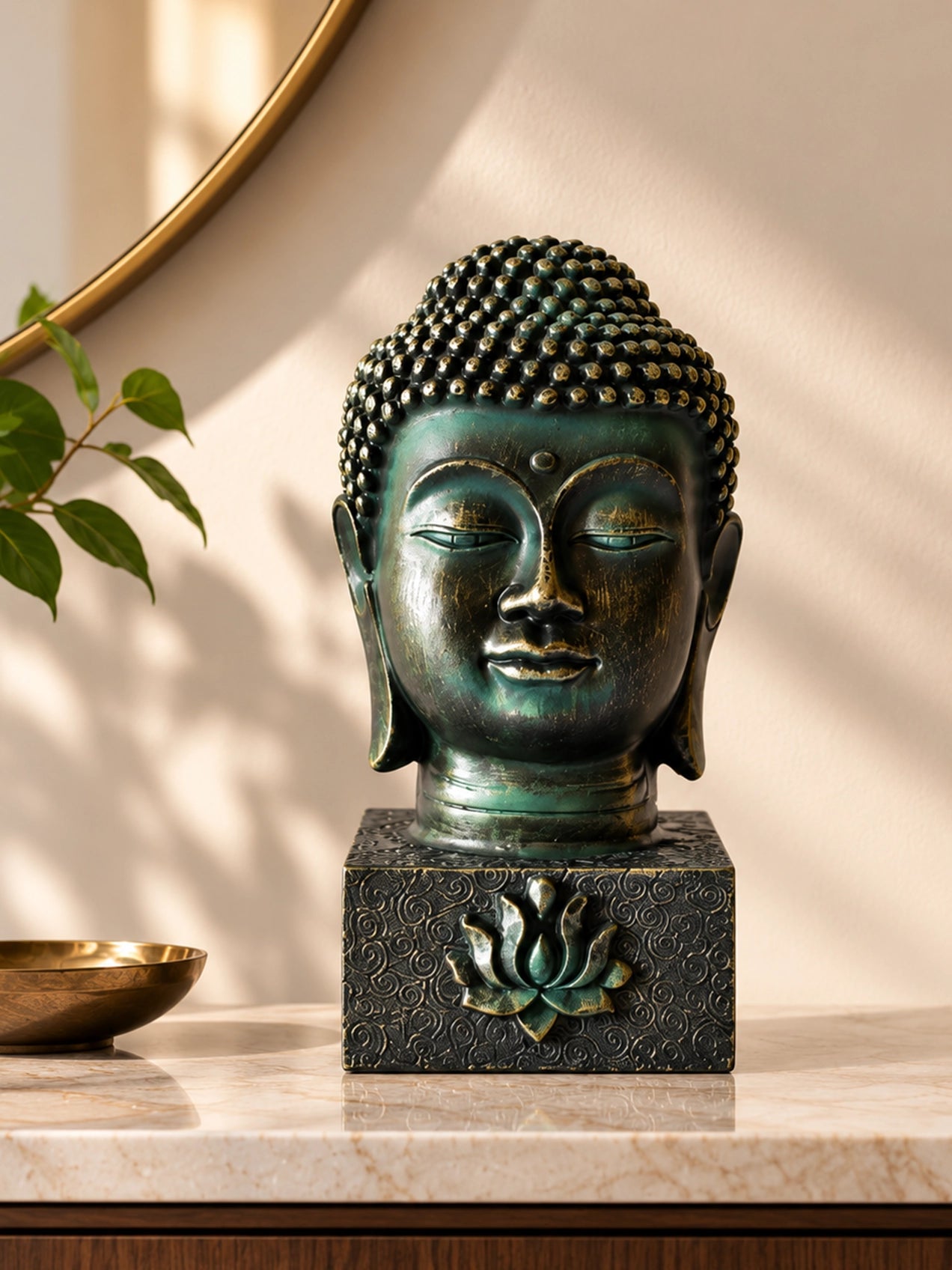 Divine Buddha Face Idol | 24 cm