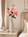 Artificial Lily Flower Stick | Pink | 88 cm
