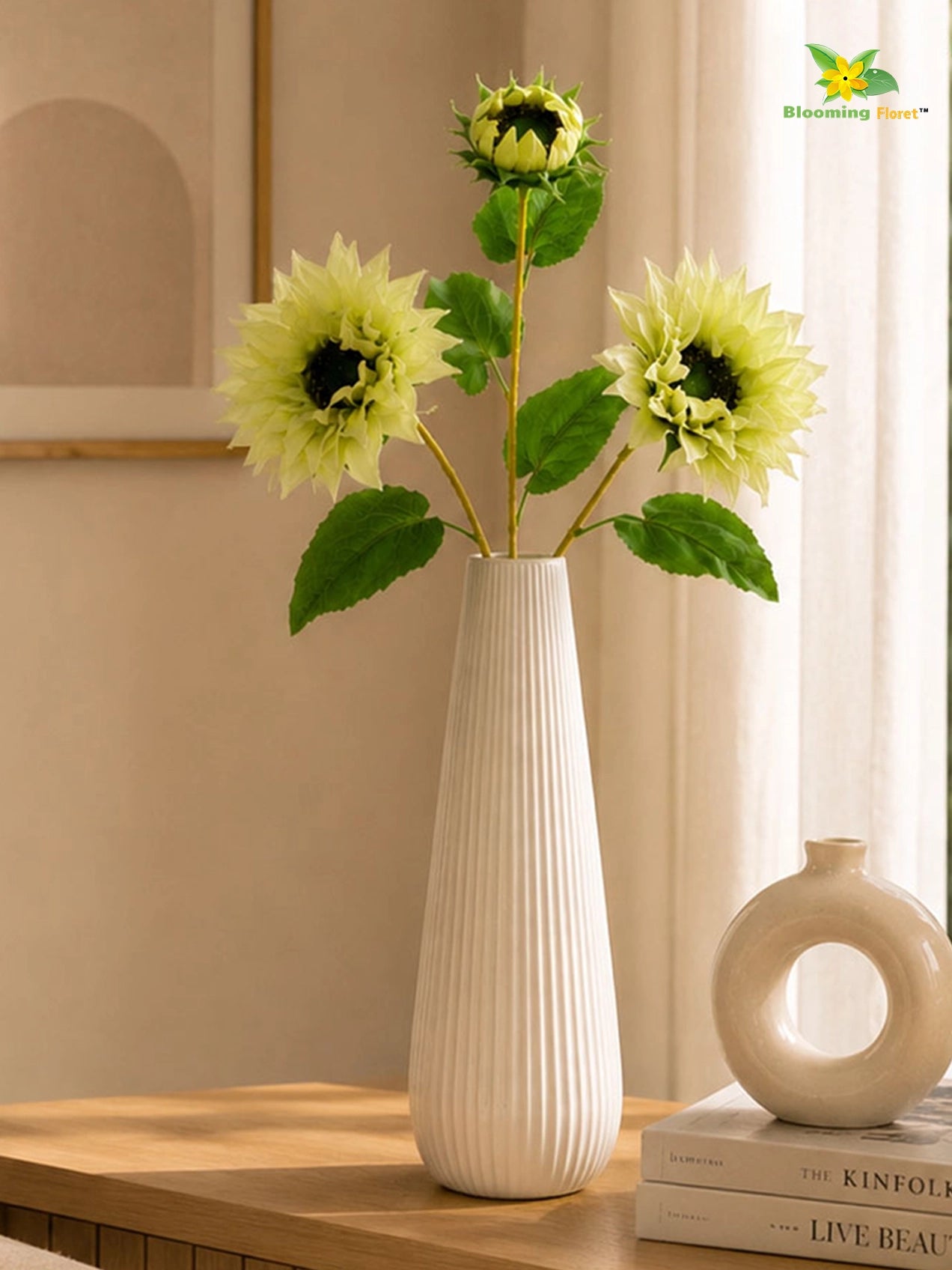 Artificial Sunflower Stick | Green | 78 cm