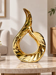 Ceramics Figurine Statue | Gold | 29 cm