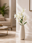 Artificial Magnolia Flower Stick | White | 85 cm