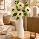 Artificial Sunflower Stick | Off White | 78 cm | Set of 2