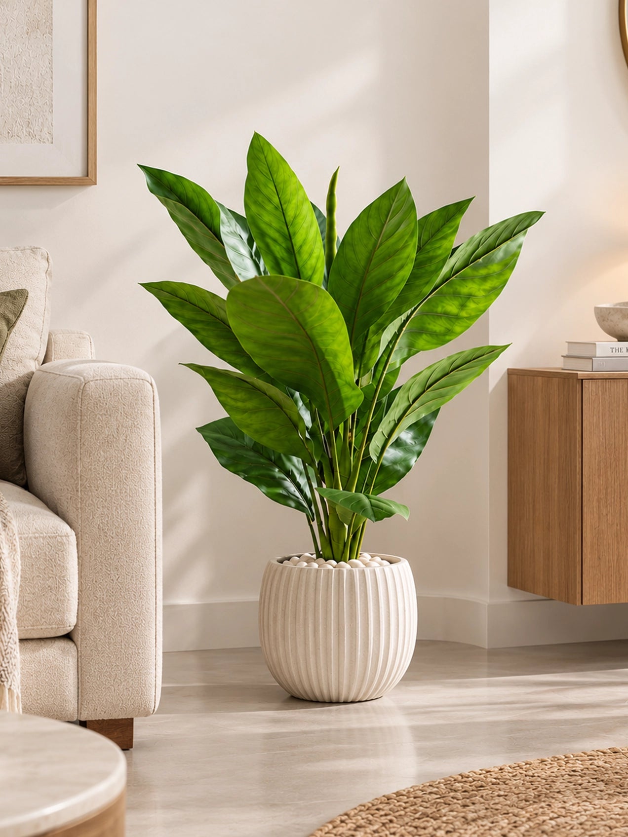 Artificial Jiamei Tourist Banana Plant | 100 cm | With Basic Pot