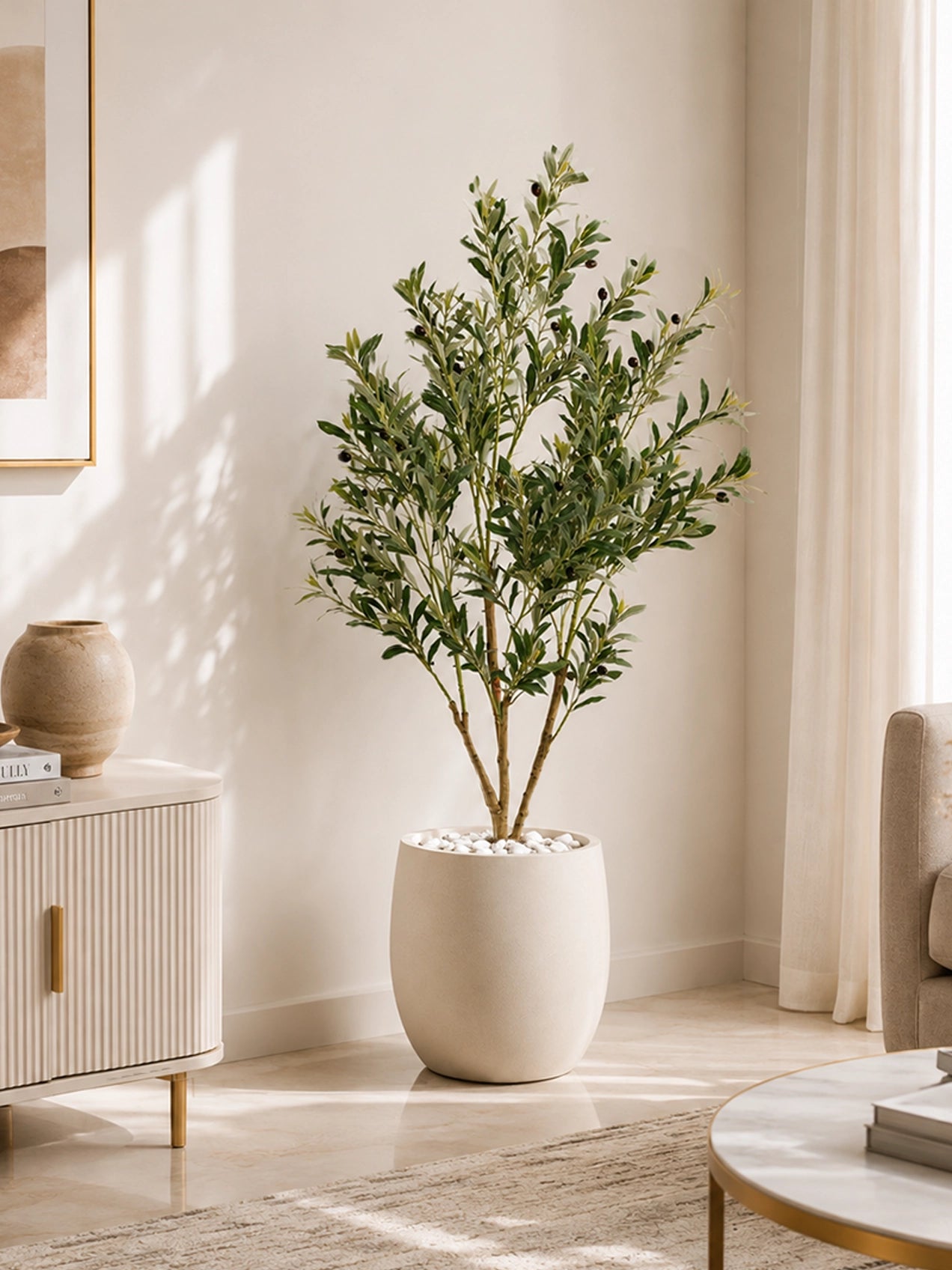 Artificial Olive Plant | 150 cm | 886 Leaves | 34 Olives